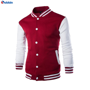 Chaqueta Varsity Bobbin de Alta Calidad, Personalizada, Ecológica, con Revestimiento Frontal Cortavientos, Gruesa, con Mangas de Cuero y Lana, Informal, para Invierno - Product Image 6