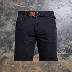 Pantalones Cortos de Algodón Tejido para Hombre, Estilo Casual de Negocios, Cintura Elástica, 100% Lona, Color Liso, Cintura Media, para Verano y Golf, Venta al por Mayor - Product Image 2