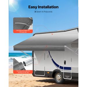 Telo di Ricambio per Tenda da Camper in Vinile Resistente alle Intemperie 17FT, 18 oz UPF50+, Protezione per Tende da Camper 16FT 2" - Product Image 6