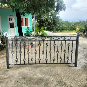 Barandilla de Balcón Decorativa Moderna de Hierro Forjado y Acero Inoxidable, Resistente al Óxido, para Balcón de Casa, Jardín, Terraza, Escaleras Interiores - Product Image 4