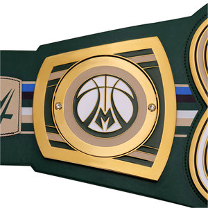 Cinturón de Campeonato de Lujo Inspirado en el Diseño de MMA y Judo, Cinturón de Título de Alta Calidad con Logotipo Personalizado de los Milwaukee Bucks y WWE Legacy, de Cintura Alta - Product Image 5