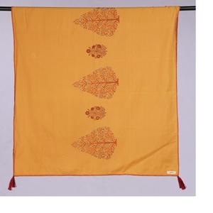 STUDIO-N Beige Handloom <b>Table</b> <b>Runner</b> Red Border | Modern Ethnic <b>Dining</b> <b>Table</b> Decor | 100% Organic Cotton Block Printed 160g - Product Image 4