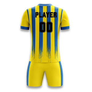 Conjunto de Camisetas de Fútbol Personalizadas con Sublimación Gratuita, 100% Poliéster, Tela Transpirable de Secado Rápido, Logotipo Personalizado, Uniforme de Fútbol para Hombre - Product Image 1