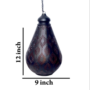 Farol Decorativo Marroquí Vintage Hecho a Mano, Lámpara Colgante de Metal para Velas, para Decoración del Hogar en Toda Ocasión - Product Image 2
