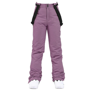 Pantalon de ski pour femme, violet, imperméable, 100% polyester, isolation synthétique, fermeture éclair - Product Image 1
