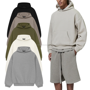 Sweat-shirt à capuche en coton basique - Unisexe, coupe nette, tissu doux pour les tenues décontractées quotidiennes, les trajets ou les looks superposés - Product Image 1