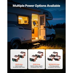Convertitore di Potenza per Camper da 55 Amp, Caricabatterie Intelligente Multistadio 110V AC 12V DC, 13V 16.5V per Sistemi Elettrici RV - Product Image 2