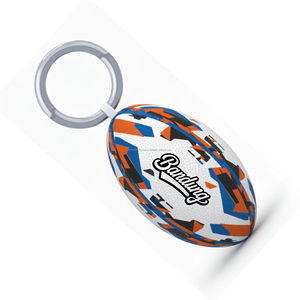 Porte-clés de rugby en EVA, ballon de rugby en mousse léger, porte-clés personnalisé imprimé, vente en gros d'usine pour les fans de sport et la promotion de la marque - Product Image 3