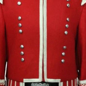 Scottish Red Doublet Kilt <b>Jacket</b> - Wholesale Piper Drummer <b>Silver</b> Braided <b>Jacket</b> Hot Sell 2026 - Product Image 4