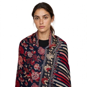 Chal de Cachemira Premium Jamawar Jacquard, Diseño Geométrico, Tejido Suave, Elegante, para Uso Diario, Calidad de Exportación OEM ODM - Product Image 2