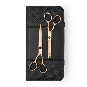 Ciseaux de coiffure professionnels texturisants Rose Gold Mountain, qualité salon premium, en acier inoxydable, outils de barbier - Product Image 5