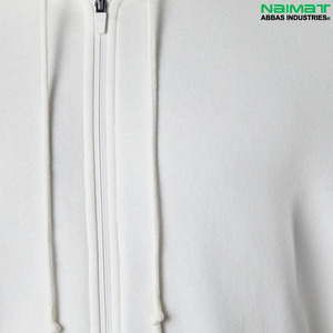 Sudadera con capucha y cremallera completa de doble costura reforzada para hombre, ropa de trabajo resistente, ropa exterior de forro polar activo. - Product Image 4