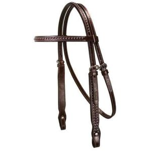Cabezada de Cuero Genuino para Caballo, Estilo Western Elegante con Detalles de Acero Inoxidable, Arnés Duradero de Primera Calidad, Proveedor OEM SIE SIHS109, en Caja - Product Image 1