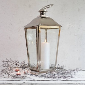 Wholesale Stainless Steel Metal Candle Holder <b>Lantern</b> for Tabletop Home and Outdoor Decorations - Product Image 4