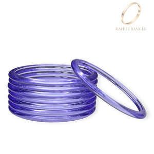 Modern Best Quality Purple Violet Jelly Kashmiri Acrylic Bangles Set Smooth Gloss Finish <b>Wedding</b> Wear Low Price Bangle Fashion - Product Image 2