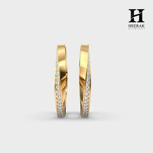 Custom 925 Sterling <b>Silver</b> Twisted Hoop Earrings Elegant Wave Ribbon Gold Plated Diamond Criss <b>Cross</b> Hoops Wholesale - Product Image 1