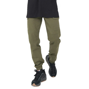 Pantalon cargo décontracté pour homme avec cordon de serrage, coupe ample, devant plat, fermeture éclair, service OEM disponible pour le printemps - Product Image 4