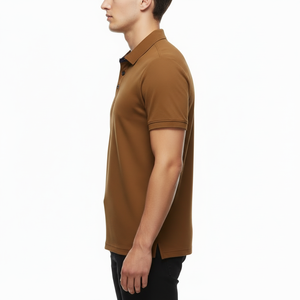 เสื้อโปโลชาย ผ้าฝ้าย 260 GSM ทรงปกติ คอวี แนวสปอร์ต ใส่สบาย ระบายอากาศได้ดี แห้งเร็ว ทนทาน รับผลิตแบบ OEM - Product Image 4