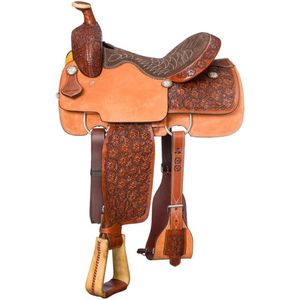 Fabricant et exportateur en gros d'équipements d'équitation : Selle de cheval western en cuir de qualité supérieure, pour ranch, trail et roping, directement de l'usine - Product Image 1