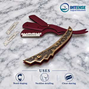 Navaja de Afeitar Plegable Vintage para Barbería, Cuchilla Recta para Salón de Belleza y Barbería, Venta al Por Mayor - Product Image 4