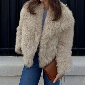 Women's Luxury Fluffy Winter Warm Breathable Polyester <b>Fur</b> Overcoat Soft Elegant Casual Outerwear Fashion Wear - Product Image 3