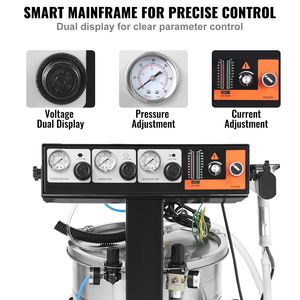 Sistema de Recubrimiento en Polvo con Salida Electrostática de 50 W y 100 KV, Kit con Tolva de Polvo de 50 L, 450 g por Minuto, para Maquinaria de Recubrimiento de Metales - Product Image 5