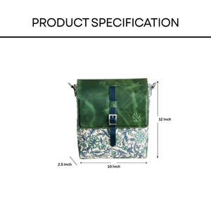 Sac bandoulière en cuir véritable à rabat motifé, sacoche pour ordinateur portable, grande capacité, léger, pour les voyages et l'usage quotidien - Product Image 3