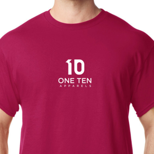 เสื้อยืดผู้ชาย ผ้าฝ้าย แขนสั้น คอกลม สวมใส่สบาย แฟชั่นเรียบง่าย สีแดง - Product Image 5