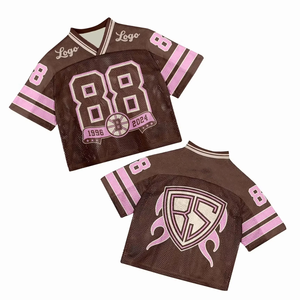 Maillot de football en mesh sublimé personnalisé, rose, col en V, manches courtes, motif floral, respirant, unisexe, vêtements de sport pour adultes - Product Image 4