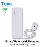 Détecteur de fuite d'eau intelligent WiFi Tuya, alarme, application Smart Life, alerte d'inondation pour sous-sol et lave-linge