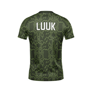 เสื้อยืดผู้ชายทรงปกติ คอกลม แขนสั้น ลายพิมพ์สปอร์ต ผ้าถัก 100% โพลีเอสเตอร์ ดีไซน์เรียบง่าย ระบายอากาศได้ดี เป็นมิตรต่อสิ่งแวดล้อม - Product Image 3