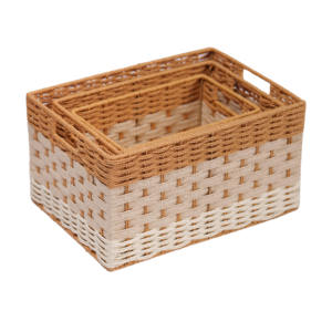 Panier en jacinthe d'eau tressée, solution de rangement durable, produits pour la maison et le jardin, utilisation dans le salon ou dans le placard - Product Image 2