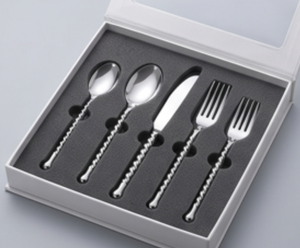 Ensemble de cuillères classiques à manche torsadé finition argentée, parfait pour la maison, l'hôtel, le restaurant ou la cantine de bureau. - Product Image 6