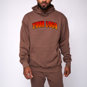 Sweat à capuche épais en molleton 100 % coton de haute qualité, couleur unie, pour homme, idéal pour l'automne - Product Image 4