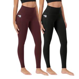 Women High Compression Workout Yoga Leggings Stretch Gym Training Running Fitness <b>Athletic</b> Activewear Pants With Side Pocket - Product Image 5