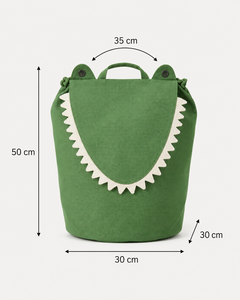 Bolsa de Almacenamiento de Lona de Algodón Orgánico GOTS con Diseño de Cocodrilo, 390 GSM, Organizador de Juguetes para Habitación Infantil, Logotipo Personalizado, Fabricante OEM, Exportador al por Mayor - Product Image 5