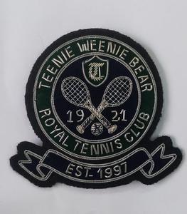 Teenie Weenie Bear Royal Tennis Club ปักด้วยลูกปัดแผ่นเย็บติดผ้ารูปวงรีออกแบบได้ตามต้องการสไตล์หรูหรา - Product Image 2