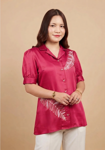Women's Elegant Casual Cotton Shirt Comfortable Half <b>Sleeve</b> Floral <b>Tops</b> for Spring Autumn Buy Direct From Supplier at Low Price - Product Image 5