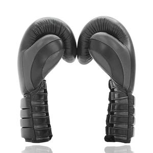 Guantes de Boxeo Profesionales de Alta Calidad, de Cuero, con Cordones, Transpirables, que Absorben la Humedad, Ligeros, Unisex, para Entrenamiento - Product Image 3