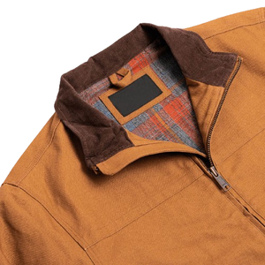 Heavy Duty <b>Canvas</b> Casual <b>Jacket</b> High Quality Short Cotton <b>Jacket</b> <b>Canvas</b> Corduroy Collar <b>Work</b> <b>Jacket</b> for Man - Product Image 4