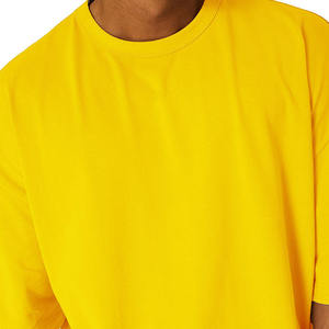 T-shirts amples et carrés personnalisés avec logo imprimé, T-shirts vierges épais à épaules tombantes, T-shirts en coton surdimensionnés pour hommes, vente en gros - Product Image 5