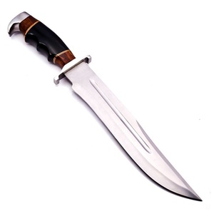 Cuchillo Bowie Viking Art de Acero Inoxidable de Grado Industrial, Hoja de 3 mm de Grosor, Punta Caída, 18 mm de Longitud Total, Mango de Madera, OEM - Product Image 2