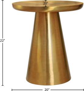 Table d'appoint en métal d'inspiration antique avec finition vintage pour un attrait décoratif classique pour la maison - Product Image 3