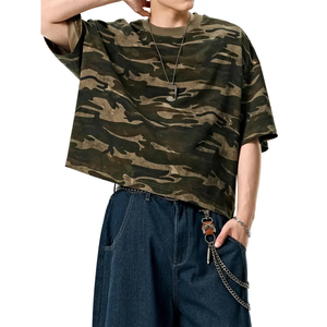 เสื้อยืดลายพรางผู้ชาย สไตล์สตรีทแวร์ โอเวอร์ไซส์ ผ้าฝ้าย แขนสั้น ลำลอง ฮิปฮอป - Product Image 3