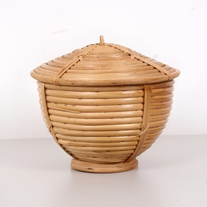 Boîtes de rangement avec couvercle pour comptoir de cuisine, conteneur de bureau, panier en rotin, prêt à être expédié - Product Image 1