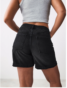 Nouveau design, shorts en jean respirants pour femmes, taille haute, élastique large, style vintage - Product Image 6