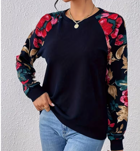 Sudadera de Punto con Estampado de Dibujos Animados para Mujer, Cuello Redondo, Manga Larga, Informal, para Otoño, 100% Algodón, Transpirable, Suave, 180g - Product Image 3