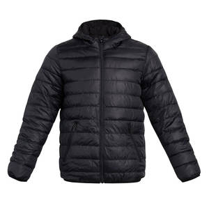 Plus Size Long Sleeve Oversize Padding Winter Coat Puffer <b>Jacket</b> for <b>Men</b> Hot Sale Solid Color Hoodie Winter <b>Jacket</b> - Product Image 1