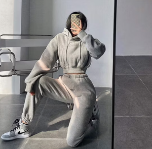 Custom 2-Piece Joggers Pants Set Fall and Winter Hoodie Sweat Suits - Product Image 6