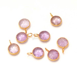 Natural Pink Amethyst Flower Pendant 925 Sterling <b>Silver</b> Jewelry Hand Carved Gemstone Charm Amethyst Stone Pendant For Jewelry - Product Image 4